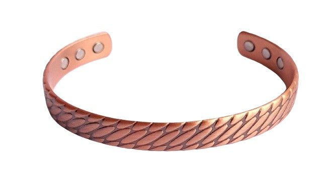 COPPER BRACELET WITH MAGNETS SNAKE SCALE DESIGN BY ATOMIC29