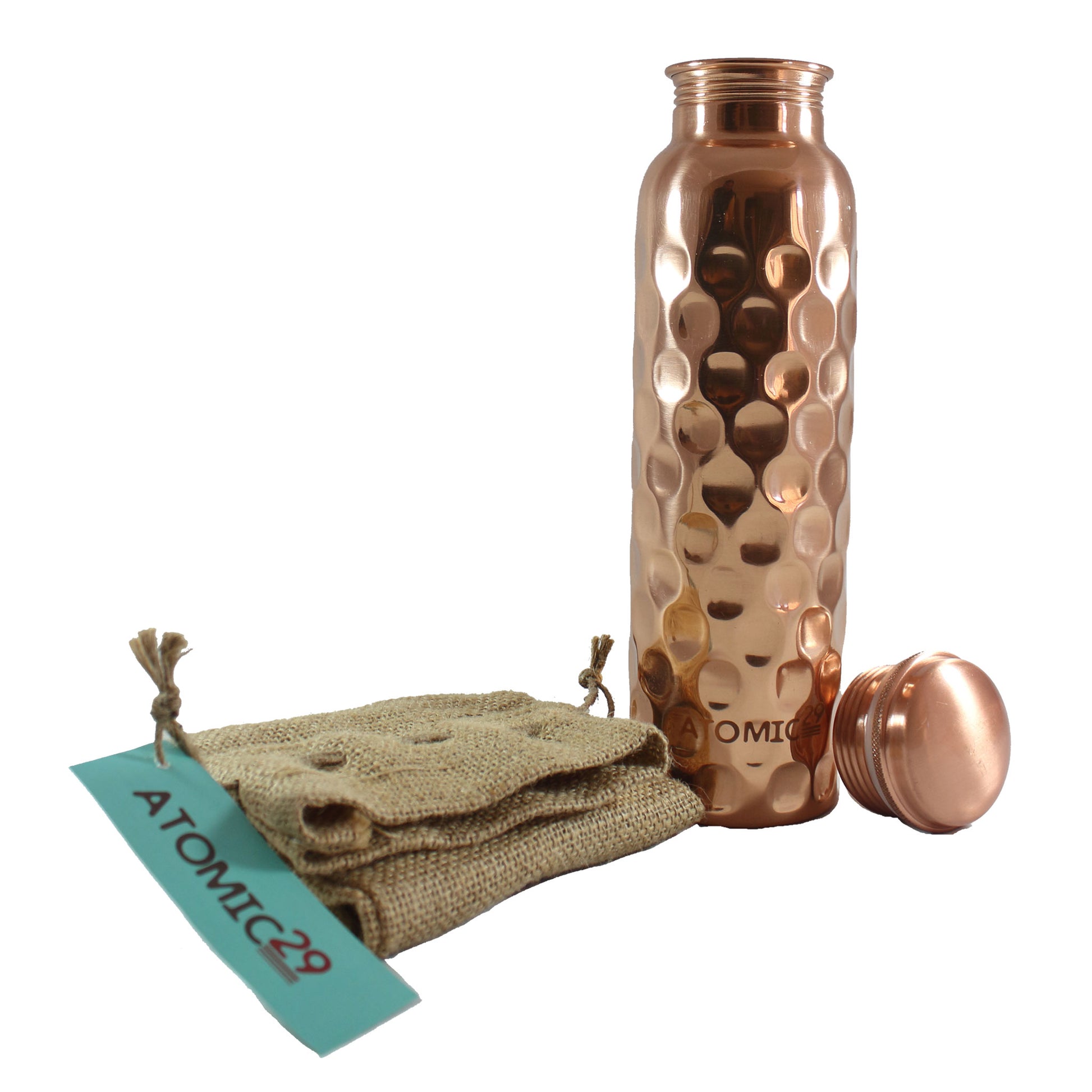 COPPER WATER BOTTLE DIAMOND DESIGN BY ATOMIC29