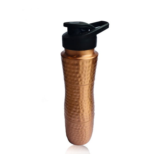 COPPER WATER BOTTLE HAMMERED POP TOP DESIGN BY ATOMIC29