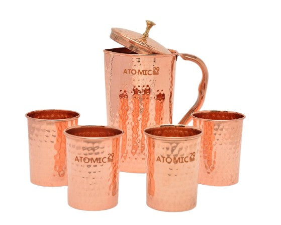 COPPER JUG AND GLASSES SET BY ATOMIC29