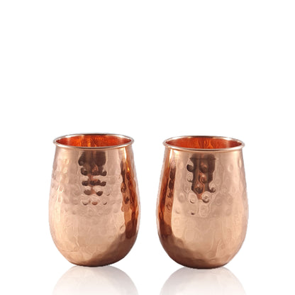 COPPER STEMLESS GOBLET GLASSES SET BY ATOMIC29